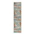 thumbnail image 3 of Unique Loom Baracoa Collection Area Rug - Panamericana (2' 2" x 8' Runner Cream/Blue), 3 of 7