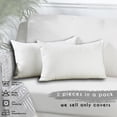 thumbnail image 4 of 3S Brother's Solid Color Cushion Cover Velvet Look Home Décor Throw Pillow Case with Invisible Zipper Set of 2 Pieces for Chair Couch Bedroom & Livingroom Décor Pillowcase - White 12"x20" Each, 4 of 9