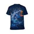 thumbnail image 2 of LAOLIUSN Men's Fishing Graphic T-Shirt, Bass Fish Water Splash Tee, Outdoor Short Sleeve Fishing Shirt, S-4XL, 2 of 7