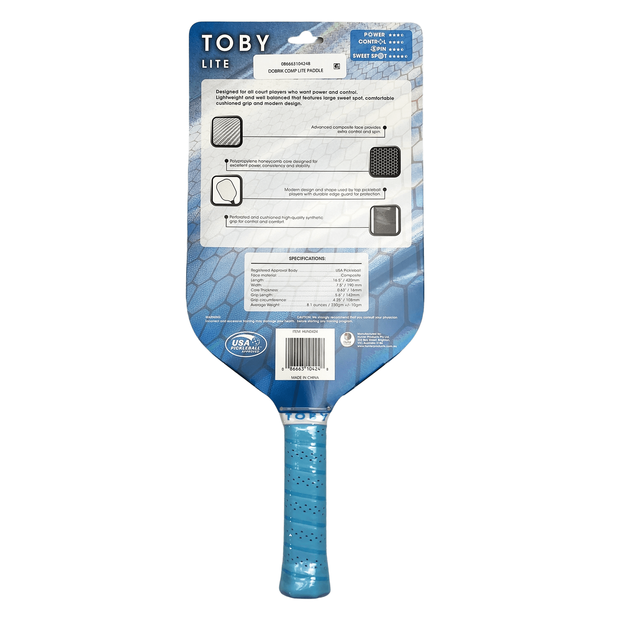 Toby Lite Compsite Pickleball Paddle - Walmart Business Supplies