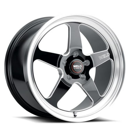 Weld  17 x 10 in. S155 Ventura Drag 5 x 120 mm ET42 Backspace 7.25 in. Wheel, Gloss Black - 78.1 mm Dia.