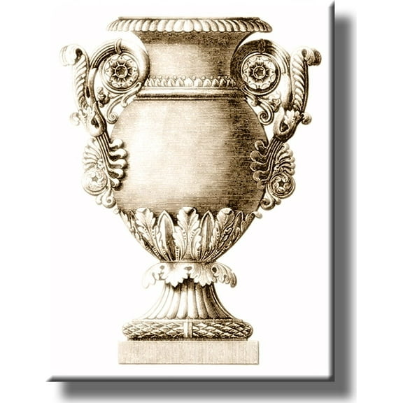 Antique Bowl Cup Picture on Stretched Canvas, Wall Art Décor, Ready to Hang