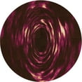 thumbnail image 1 of Ahgly Company Machine Washable Indoor Round Transitional Red Brown Area Rugs, 4' Round, 1 of 7