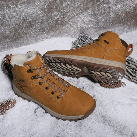 

Cyber Monday Clearance Juebong Fashion Winter Men Lace-Up Outdoor Sport Shoes Keep Warm Mountaineering Boots
