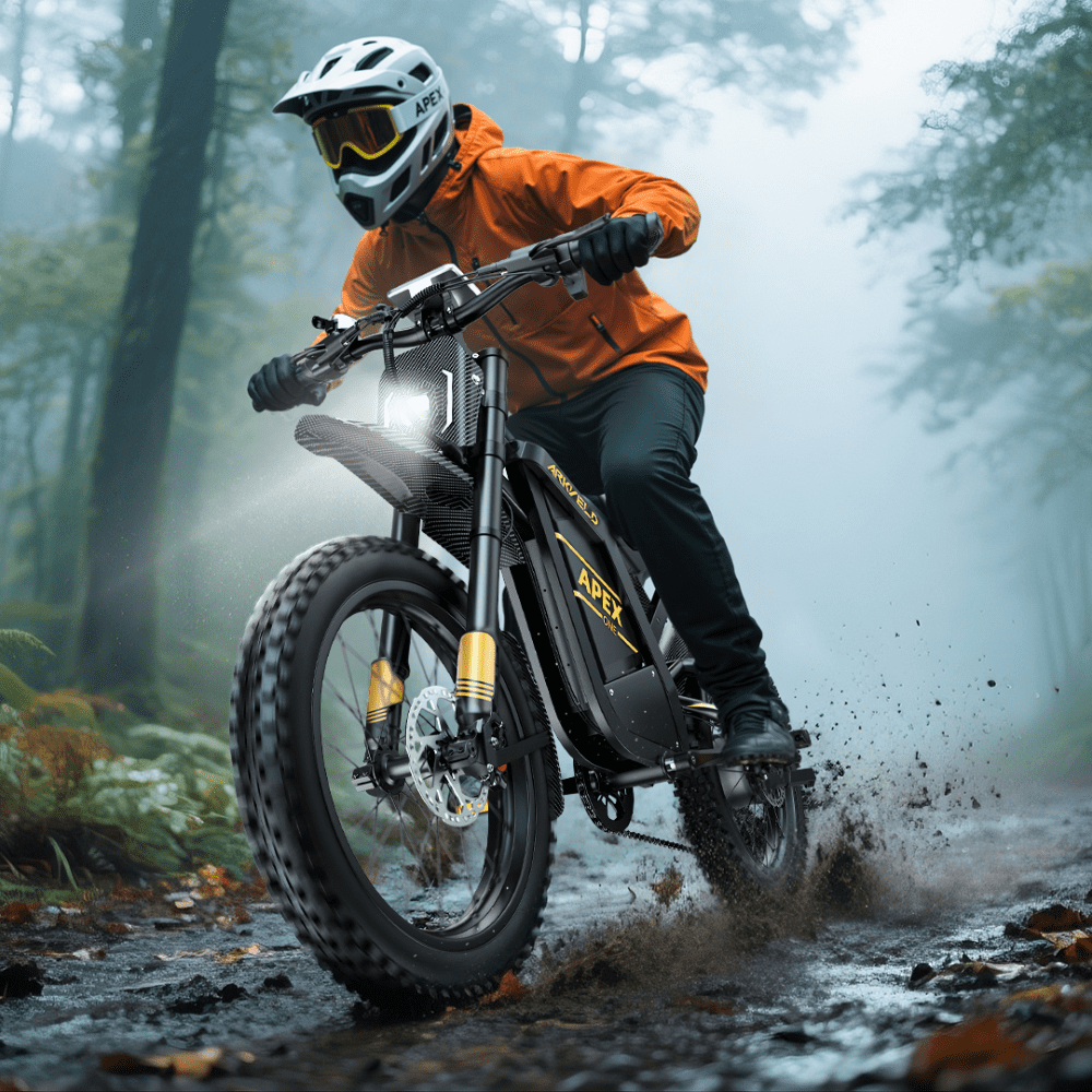 JVV EX25  Adult Electric Dirt Bike, 2000W High-Speed Motor, 48V 32Ah Removable Battery, 37 MPH Top Speed, Up to 87 Miles Range, All-Terrain E-Moto with Hydraulic Disc Brakes & Shimano 7-Speed