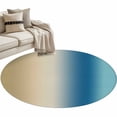 thumbnail image 2 of Gradient Brown Blue Round Living Room Rugs 3.3 ft, Modern Abstract Minimalist Beige Ocean Beach Washable Area Rug with Non-Slip Sturdy Edge Binding Round Front Door Mat Floor Carpet for Entryway, 2 of 9