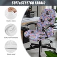 thumbnail image 5 of Xixirimido Dachshund Dog Rose Purple Print Office Chair Covers, Stretch Computer Boss Chair Cover with Button High Back Chair Slipcover Anti-Dust Rotating Chair Cover for Home Office, Large, 5 of 6