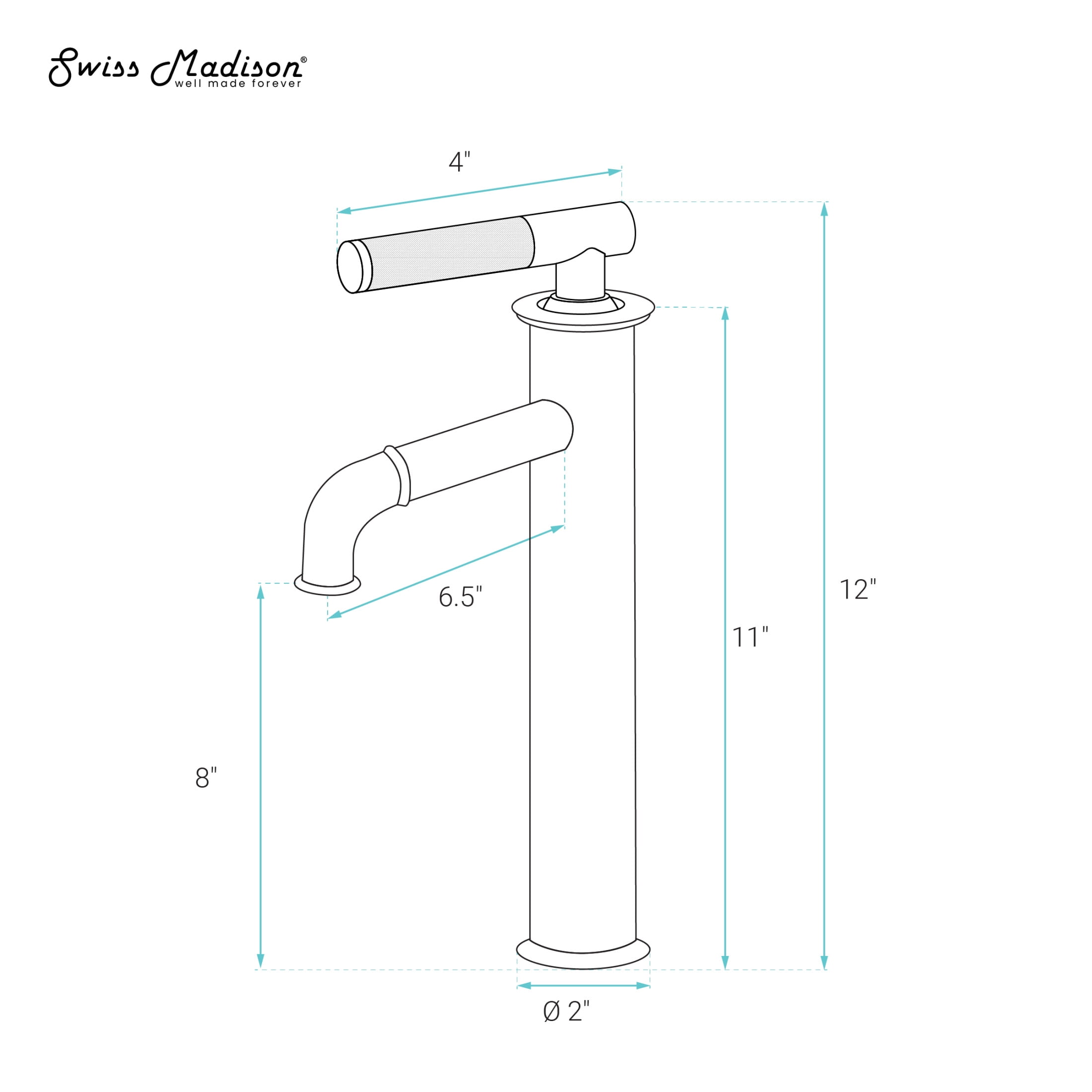 Avallon Single Hole, Single-Handle Sleek, High Arc Bathroom Faucet in Brushed Gold