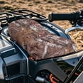 thumbnail image 4 of KUIFORTI Red Camouflage ATV Seat Cover Four Wheeler Seat Cover Dustproof Waterproof Seats Protect Compatible with Polaris Sportsman Polaris Scrambler Honda Rancher, 4 of 7