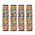 thumbnail image 5 of Chririnla Car Seat Belt Pads Easy to Install Seat Belt Shoulder Pad Polyester Skin-Friendly, Suitable for Vehicle Auto, Floral Skulls with Rainbow, 5 of 8