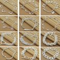 thumbnail image 2 of Nueva pulsera de plata de ley 925, pulsera de hueso de serpiente con corazón de trébol de cuatro hojas para mujeres y hombres, regalo de joyería con dijes Dengxun unisex, 2 of 2