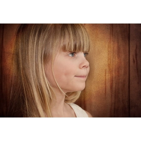Framed Art for Your Wall View Girl Blond Child Face Portrait Long Hair 10x13 Frame