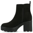 thumbnail image 3 of Journee Womens Cassidy Treaded Outsole Round Toe Booties, 3 of 10