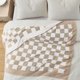 thumbnail image 3 of Checkered Throw Blanket, Beige Throw Blanket Super Soft Plaid Throw Blanket, 3 of 5