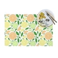 thumbnail image 4 of XMXT 6 Pcs Woven Placemats, Cartoon Lemon Orange Slices Stain Resistant Anti-Skid Placemat for Kitchen Table, 12 x 18 inches, 4 of 6