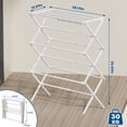 thumbnail image 2 of Enogets Expandable Clothes Drying Rack, Foldable & Collapsible Steel Laundry Drying Racks, White, 2 of 9