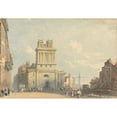 thumbnail image 2 of John Varley 14x11 Gold Ornate Wood Frame and Double Matted Museum Art Print Titled - View of New Street, Near London Bridge, 2 of 4