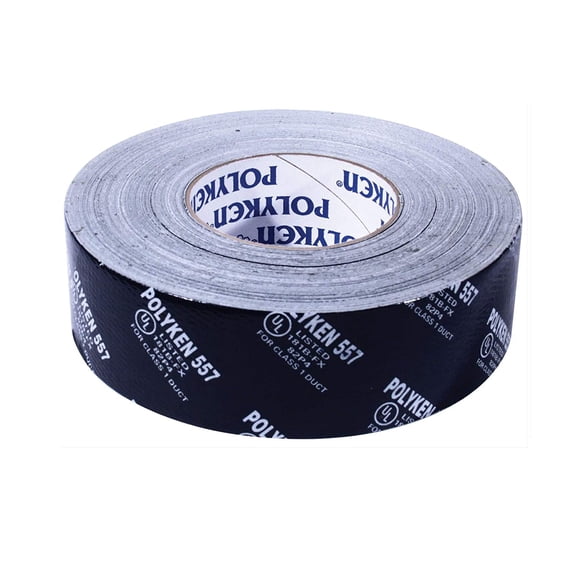 Polyken Berry Global Black Duct Tape - 48 mm Width x 55 m Length - 14 mil Thick - 601138A 48MM X 55M [PRICE is per ROLL]