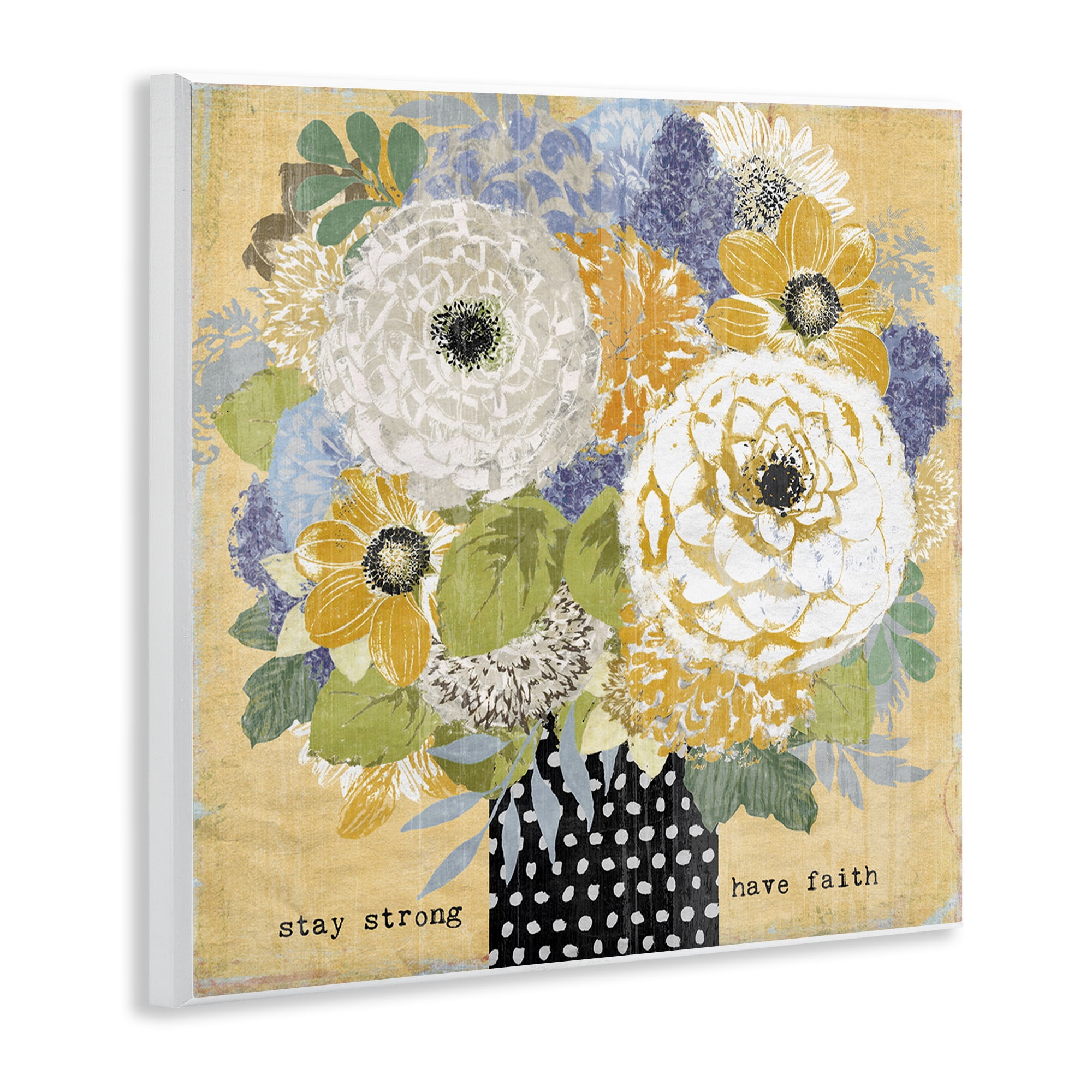 Stupell Industries Stay Strong Have Faith Wall Plaque Art, design by Suzanne Nicoll