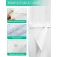 thumbnail image 3 of No Hook Shower Curtains with Snap in Liner, Blue Ombre Waterproof Fabric Shower Curtain, Watercolor Abstract Minimalist Art Double Layers & See-Through Top Window Bathroom Curtains 66''x72'', 3 of 6