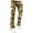 Camouflage, variant on Men's Retro Casual Mid-Rise Washed Straight Slim Fashion Jeans, Distressed Perforated Design for Everyday Stylish Wear, Comfortable Denim Fit,Beige L