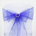 thumbnail image 2 of Efavormart 25pc x Wholesale Sheer Organza Chair Sashes Tie Bows  For Chairs -Catering Wedding Decoration - Royal Blue, 2 of 3
