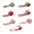 thumbnail image 2 of VONKY Christmas Ribbon Gift Wrapping Burlap Fabric Ribbon DIY Linen Xmas Tree Present Packaging Accessory, Type 6, 5m, 2 of 9