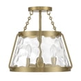 thumbnail image 2 of Warm Brass Three Light Semi-Flush Mount from the Crawford Collection, 2 of 5