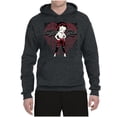 thumbnail image 2 of Wild Bobby, Betty Boop Sugar and Spice Wink Betty Boop Unisex Hoodie Sweatshirt, Heather Black, Medium, 2 of 5