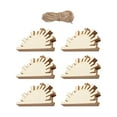 thumbnail image 2 of perfeclan 30 Pieces Unfinished Wood Pieces for DIY Crafts Wooden Craft Sheets Painting, 2 of 9