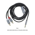 thumbnail image 2 of NICEXMAS Audio Cable for TV 2M Aux Cord Black with Dual Splitter and Broad Device Compatibility, 2 of 5