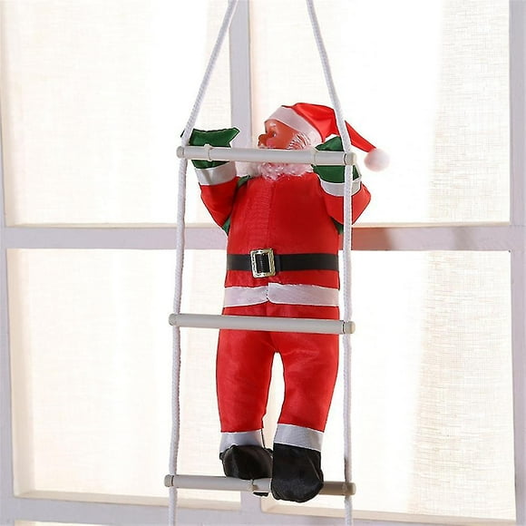 Christmas Pendant Santa Claus Climbing Stairs Decoration for Indoor and Outdoor Tree Decor