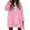 Pink, variant on Women's Stylish Casual City Letter Print Pocket Hoodie Dress Thick Hoodies for Women Pullover Graphic Hoodies Women French Womens Sweatshirt with Sleeve Drawstring Pullover Womens Hoodie with Zipper