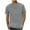 Gray, variant on Lenago Mens Shirts Solid Color Sport Shirt with Button Round Neck Short Sleeve Top/Shirt