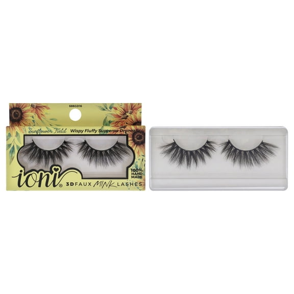 Lash Garden 3D Faux Mink Lashes - Sunflower Field by Ioni for Women - 1 Pair Eyelashes