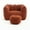Reddish Brown, variant on PORKISS Soft Bean Bag Chair with Footstool, Fluffy Lazy Sofa Chenille Fabric Bean Bags Comfy Couch for Adults Teens, Reddish Brown