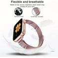 thumbnail image 4 of ZSOU Skinny Metal Mesh Watch Band for Apple Watch 42mm(Series 1-3)/44/45/46/49mm - Pink, 4 of 4