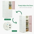 thumbnail image 6 of Gymax Portable Closet Clothes Foldable Armoire Wardrobe Closet w/ 8 Cubby Storage, 6 of 10