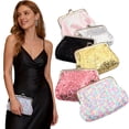 thumbnail image 2 of Women Coin Purse,with Metal Hinge And Kiss-lock Design,Lightweight Portable Mini Wallet,with Sequined Glitter Vintage Pouch for Coins Cards Lipstick, 2 of 8