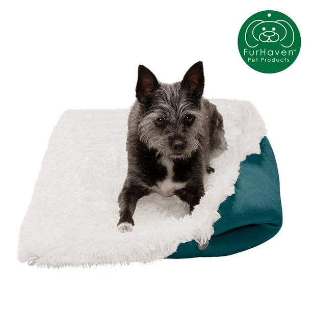FurHaven Pet Dog Bed Convertible SelfWarming Cuddle Pet Mat & Bed for Dogs & Cats, Spruce