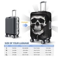 thumbnail image 4 of Yiaed Black White Hat Skull Print Travel Luggage Cover Suitcase Protector Fits 18-32 Inch Luggage Wheel Covers Patterned Elastic Luggage Anti-scratch（No luggage）-Small, 4 of 5