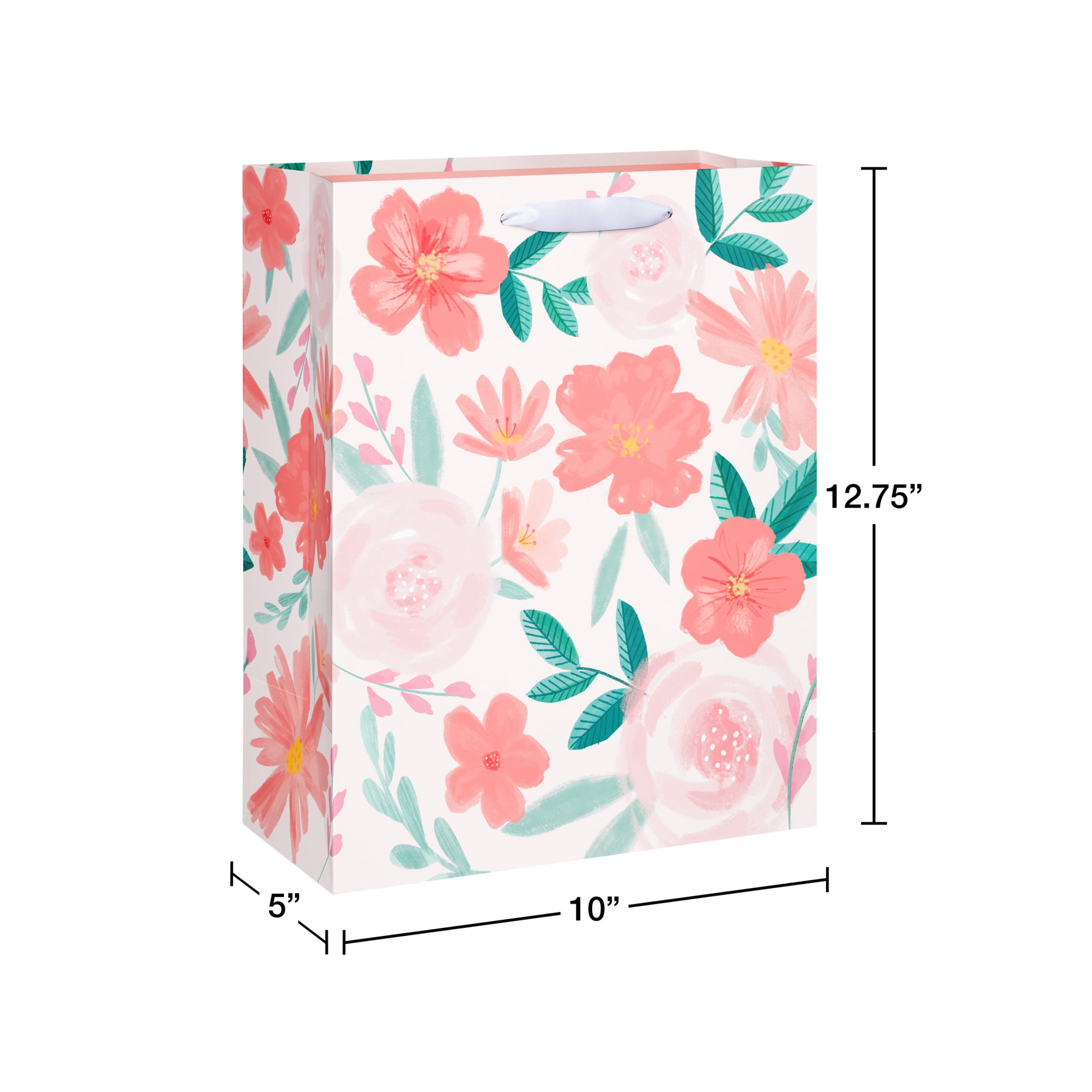 American Greetings 12.75" All Occasion Large Gift Bag, Pink Florals (1-Count)