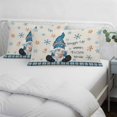 thumbnail image 3 of Beige Christmas Pillow Covers, Linen Long Throw Pillow Case, Xmas Snowflakes Gnomes Gingerbread Man Holiday Pillow Protector Decorative Cushion Cover for Living Room/Bedroom 12" x 20", 3 of 8