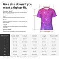 thumbnail image 4 of Naloa Purple Glitter Men's T-Shirt Sport T-shirt Men's Basic Tee Casual Men's Shirt, Round Neck, Short Sleeves - 3X-Large, 4 of 5