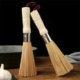 thumbnail image 3 of Natural Wooden Wok Scrub Brush with Hanging Loop Non Scratch Cleaning Tool for Home and Commercial Kitchen Use, 3 of 3