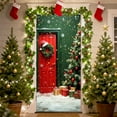 thumbnail image 2 of Uutvery Seasonal Door Decoration with Santa Claus Design, 35x72 Inch Christmas Door Cover,Xmas Door Hanging Decor for Holiday Party and Home Celebration, 2 of 6