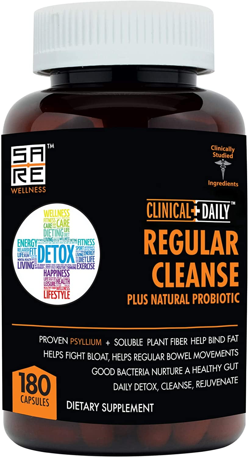 CLINICAL DAILY Regular Cleanse Natural Colon Cleanser & Detox for Weight Loss and Constipation