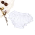 thumbnail image 4 of Girls Underwear,Shorts Bloomers Baby Girls Boys Solid Spring Summer Shorts Ruffle PP Comfortable Bottoms Shorts,Girls Clothes,White,0-6 Months, 4 of 5