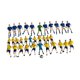 thumbnail image 3 of 11x figuras de fútbol en miniatura figuras de fútbol accesorios fotográficos realistas Tiny People Modelo para decoración de escritorio mesa de arena amarillo, 3 of 8