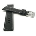thumbnail image 2 of 24mm Leather Watch Band Strap, Stainless Steel Buckle, 2 of 7